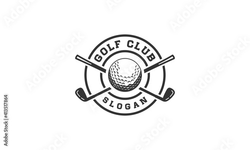 Inspirational golf logo on white background
