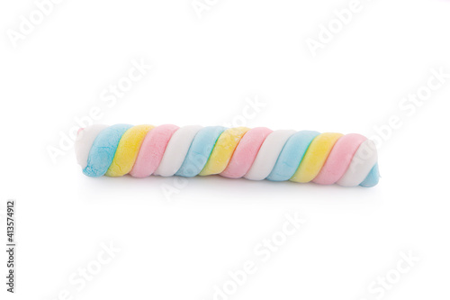 colorful marshmallows candy isolated on white background