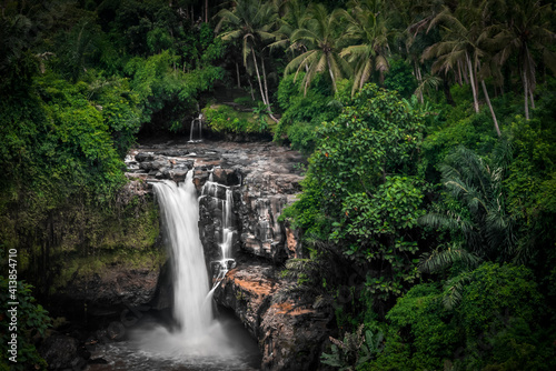 Tegenungan Waterfall in Bali Indonesia famous travel destination long exposure