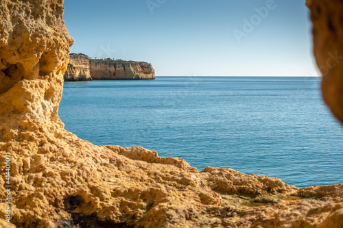 Beautiful cliffs of Algarve, Algar Seco, Portugal