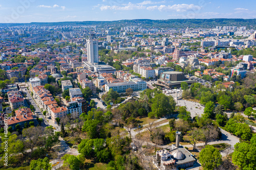 Aerial view of the Bulgarian city Varna