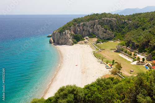 Beach of Tsampou, in Samos island, northern Aegean Sea, Greece, Europe