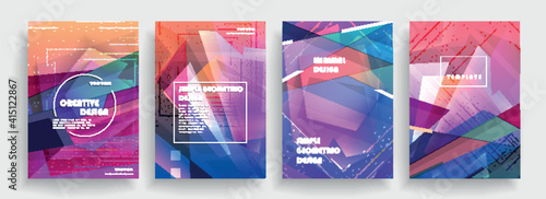 Artistic covers design. Creative colors backgrounds. Trendy futuristic design 