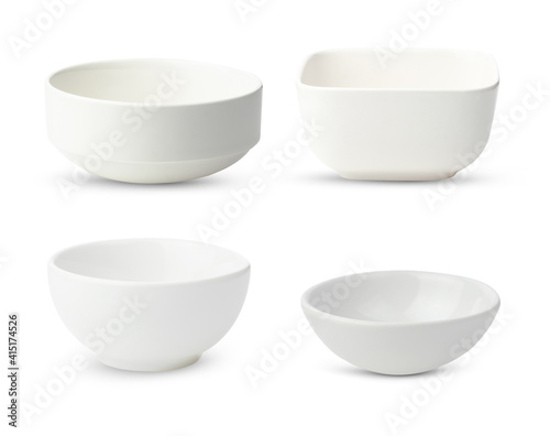 white bowl ceramic isolated on white background