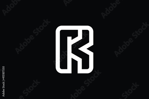 PK logo letter design on luxury background. KP logo monogram initials letter concept. PK icon logo design. KP elegant and Professional letter icon design on black background. K P KP PK