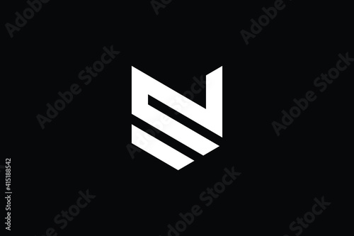 EN logo letter design on luxury background. NE logo monogram initials letter concept. EN icon logo design. NE elegant and Professional letter icon design on black background. N E EN NE