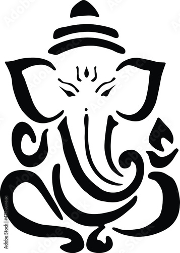 Lord Ganesha Icon, Ganesh Vector Illustration