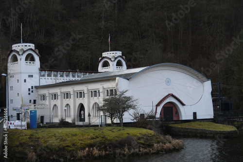 The Heimbach Art Nouveau hydropower plant in the morning