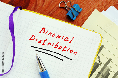  Binomial Distribution phrase on the piece of paper.