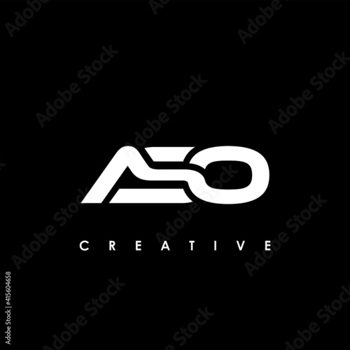 ASO Letter Initial Logo Design Template Vector Illustration