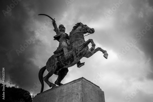 The statue of Theodoros Kolokotronis, one of the main figure of the Greek Liberation War in 1821. Located in the Areos square, along with his remains.