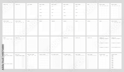 Planner pages bullet journal for everyday use A5