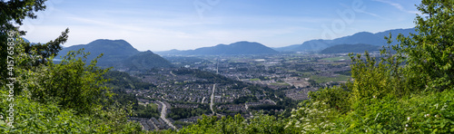 panoramic view of Chilliwack and the Fraser Valley, British Columbia, Canada