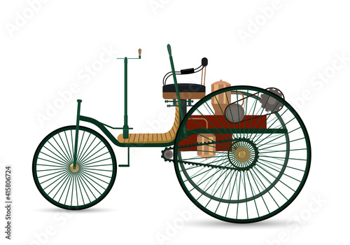 the world's first car 1886 Benz Patent-Motorwagen.