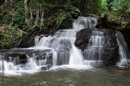 Small Waterfall in the Mae Puai River in Doi Inthanon, Thailand