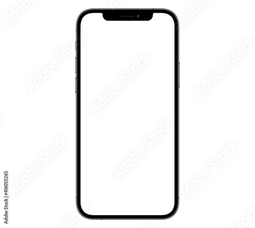 Mockup / template. Smartphone with blank screens for your design isolated on white background. 