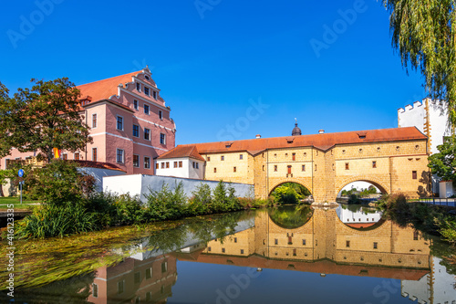 Kurfürstliches Schloss und Stadtbrille, Amberg in der Oberpfalz, Bayern, Deutschland 