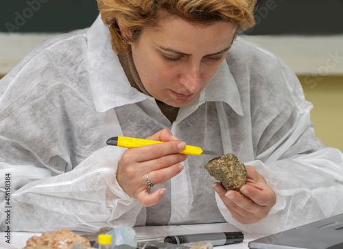 Geologist Researcher Working