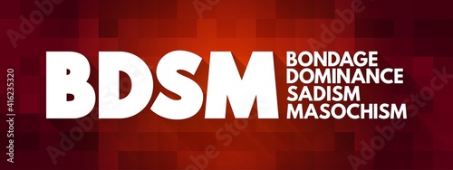 BDSM - Bondage, Dominance, Sadism, Masochism acronym, concept background