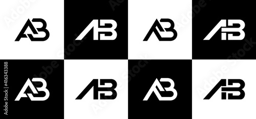 Letter ab logo design