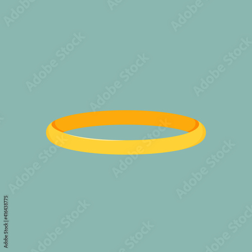 Vector illustration of golden halo angel ring