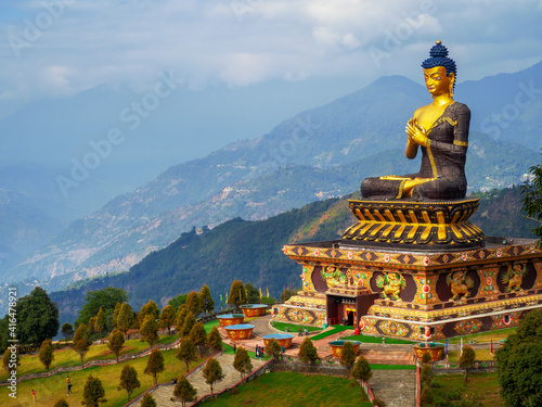 buddhist stupa in the himalayas, Ravangla, Sikkim