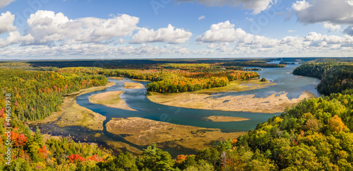 Autumn colors in the Huron Manistee National Forests along the Ausable River 