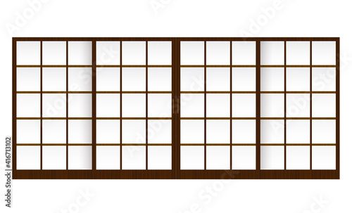 Shoji ( japanese traditional doorwindow ) vector illustration
