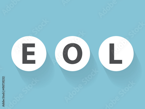 EOL (End-of-life) acronym concept - vector illustration