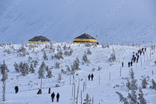 Karkonosze, zima, śnieg, warunki na szlakach, Sudety