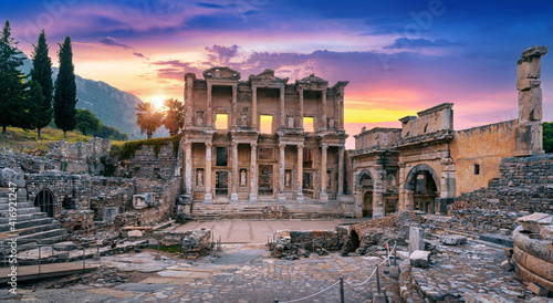 Celsus Library at Ephesus ancient city in Izmir, Turkey.