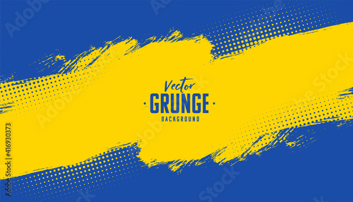 blue and yellow abstract grunge texture background