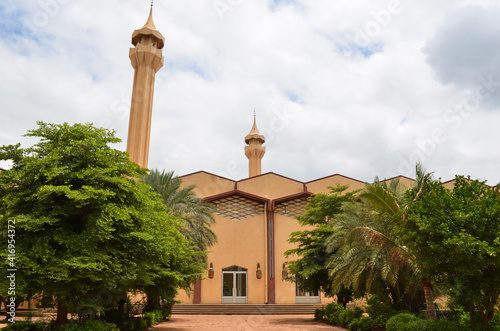 Entrance area of the Grand Mosque in the city center of Bamako, Mali