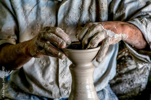 Ceramic potery and glass blowing factory in Hebron, West Bank, Palestine. 08.04.2018