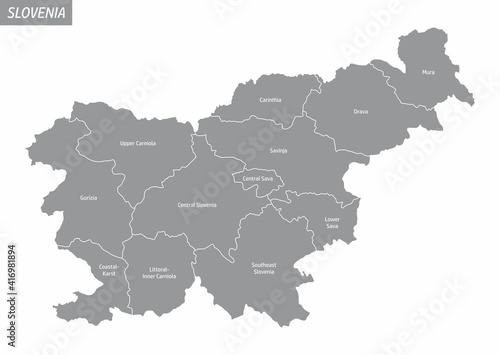 Slovenia isolated map