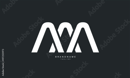Alphabet letters Initials Monogram logo AMA, AM, MA