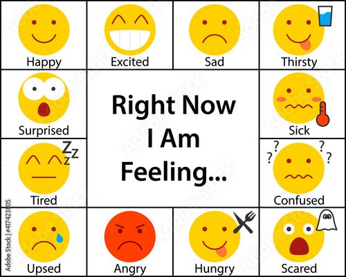 Feeling Chart Worksheet. Clipart image