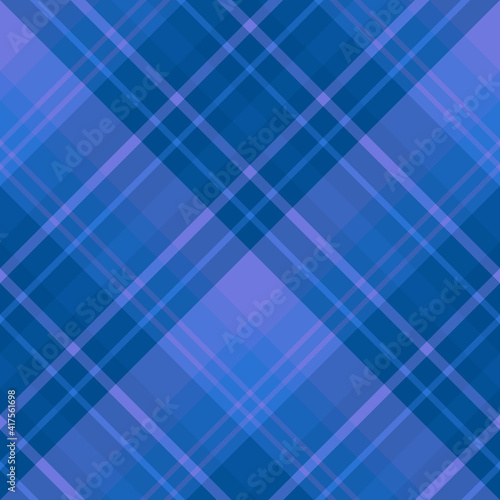 Seamless pattern in evening dark blue and violet colors for plaid, fabric, textile, clothes, tablecloth and other things. Vector image. 2