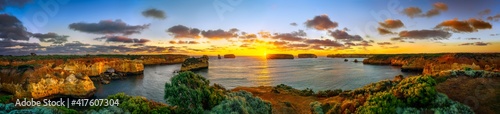 sunset at bay of islands, great ocean road, victory, australia