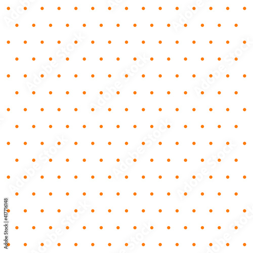 St. Patricks day pattern polka dots. Template background in white and orange polka dots . Seamless fabric texture. Vector illustration
