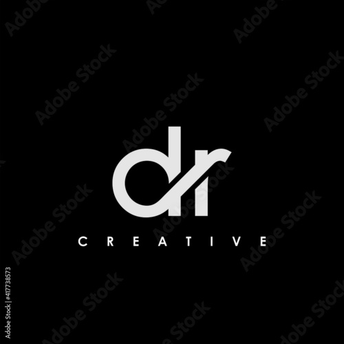 DR Letter Initial Logo Design Template Vector Illustration