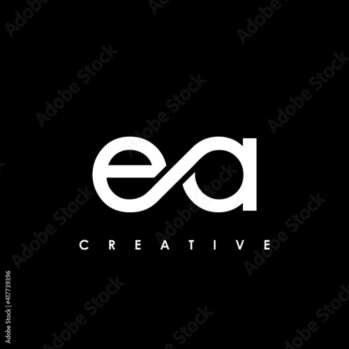 EA Letter Initial Logo Design Template Vector Illustration