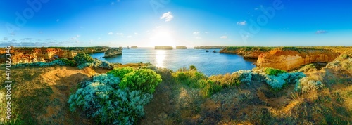 sunset at bay of islands, great ocean road, victory, australia