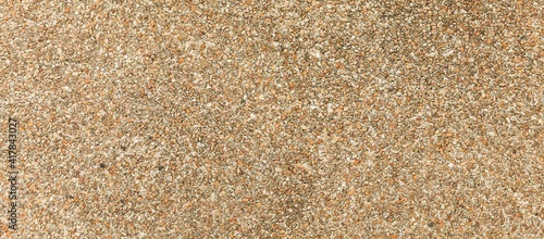 Panorama of Brown Cement and gravel floor texture and background seamless