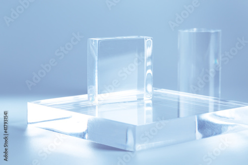 Acrylic empty podium for product presentation