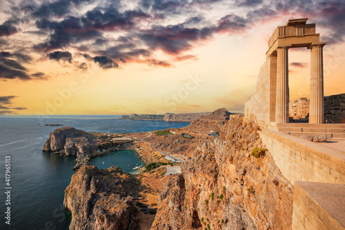 Lindos, Akropol na Rodos, Grecja