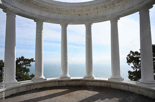 Old colonnade on the Tsars path in Yalta. Crimea, Russia