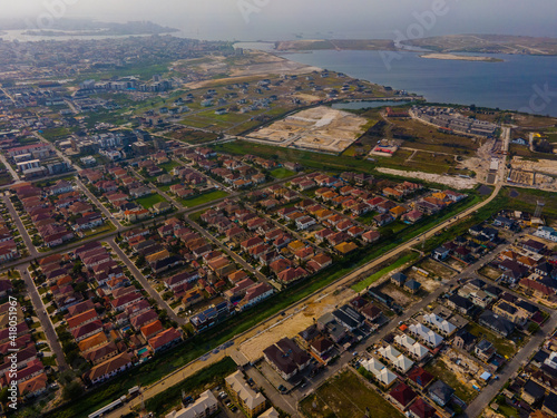 aerial view of the city