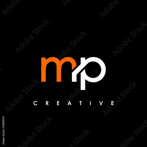 MP Letter Initial Logo Design Template Vector Illustration