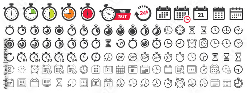 Time and Clock icons 